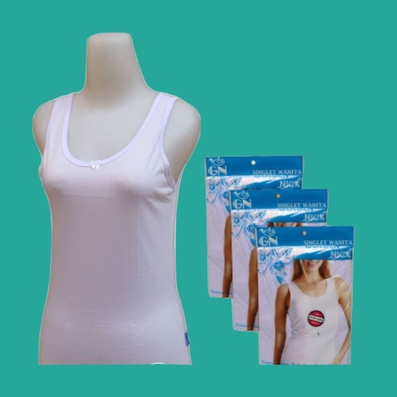 KAOS DALAM WANITA// SINGLET GOLDEN NICK 48 Shopee Indonesia