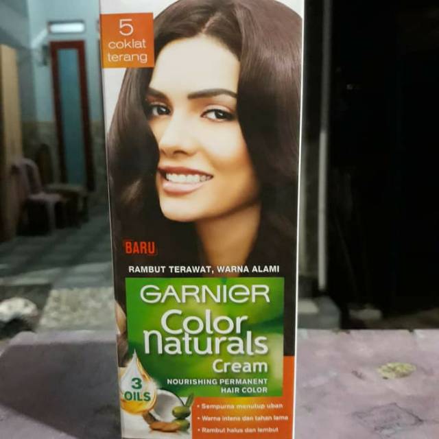 Jual Garnier Color Natural No 5 Coklat Terang 60Ml+40Gr | Shopee Indonesia