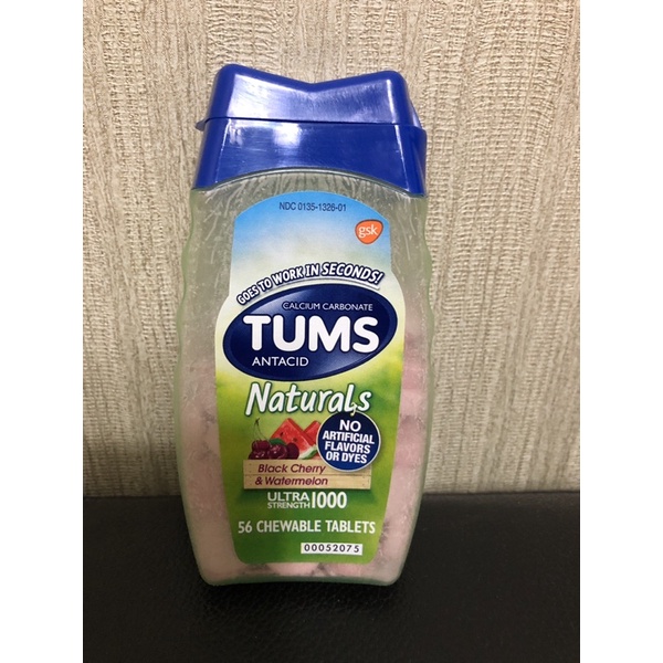 Jual TUMS Calcium Carbonate Antacid Naturals Ultra Strengh 1000
