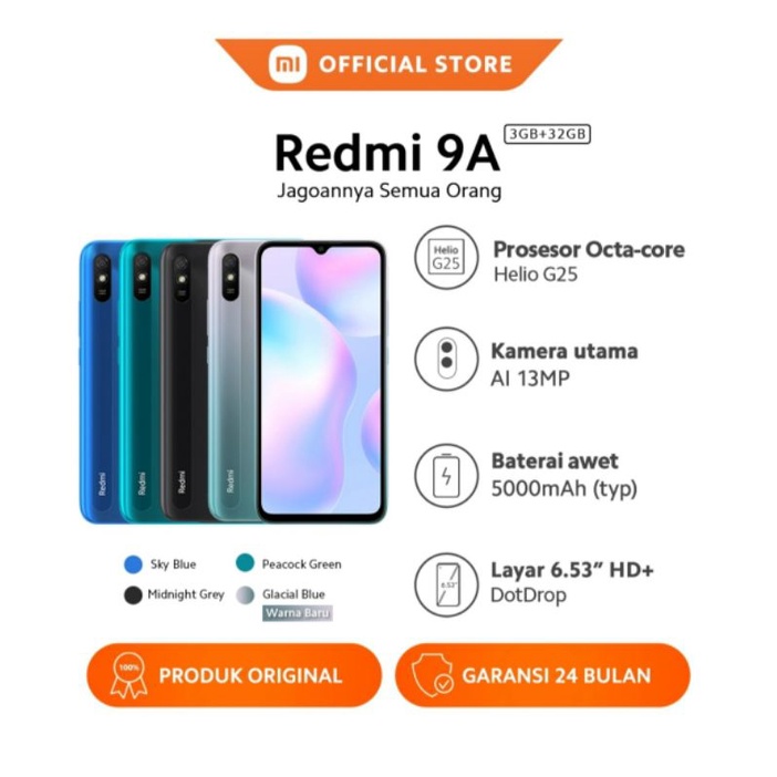 Jual Xiaomi Redmi 9A (3+32GB) Shopee Indonesia