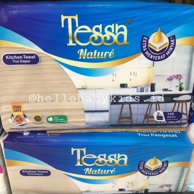 Jual Tessa Nature Kitchen Towel, Tisu Dapur Tessa Coklat Natural 150 Sheets 2 Ply | Shopee Indonesia