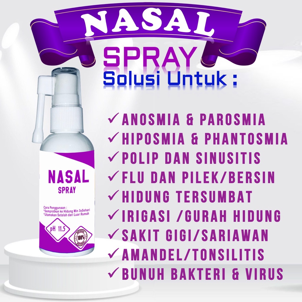 Jual nasal spray anosmia semprot hidung anti covid obat hilang indra