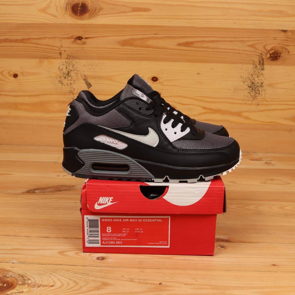 Jual Sepatu Nike Air Max 90 Essential Black Wolf Grey Original Bnib | Shopee Indonesia