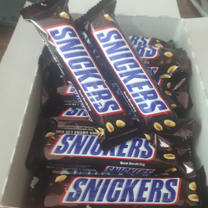 Jual 1 Box Snickers Large 51G Coklat Untuk Ngemil Saat Lapar | Shopee Indonesia