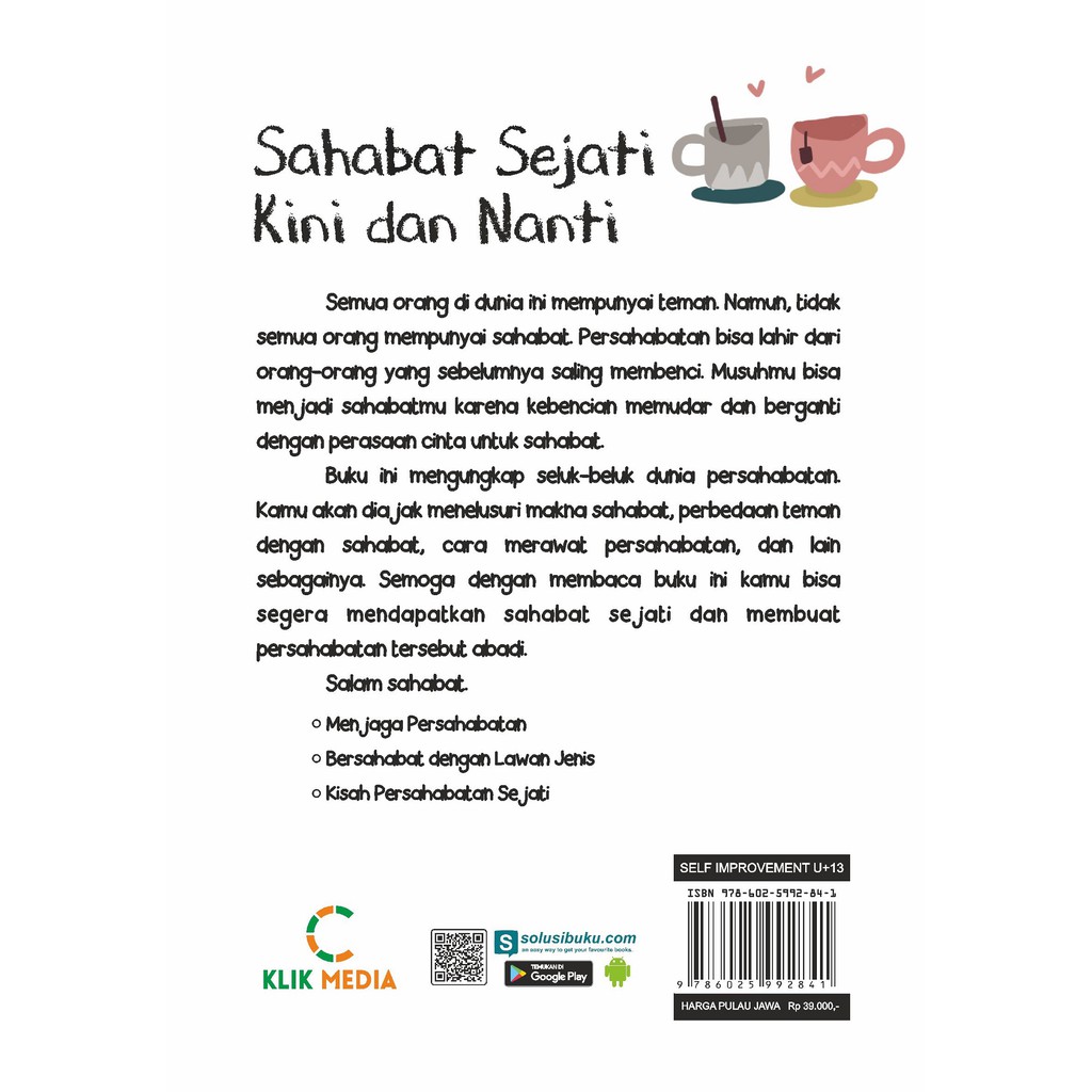 BEST SELLER - BUKU SAHABAT SEJATI KINI DAN NANTI - C KLIK MEDIA | Shopee  Indonesia