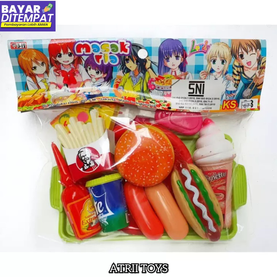 Jual Mainan Anak Makanan Food Kfc - Mainan Anak Perempuan Masak Masakan Burger, Ayam, Kentang Kfc | Shopee Indonesia