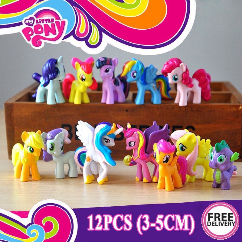 Jual Figure Set My Little Pony Isi 12 Pcs Kuda Poni Mainan Anak Murah Bagus | Shopee Indonesia