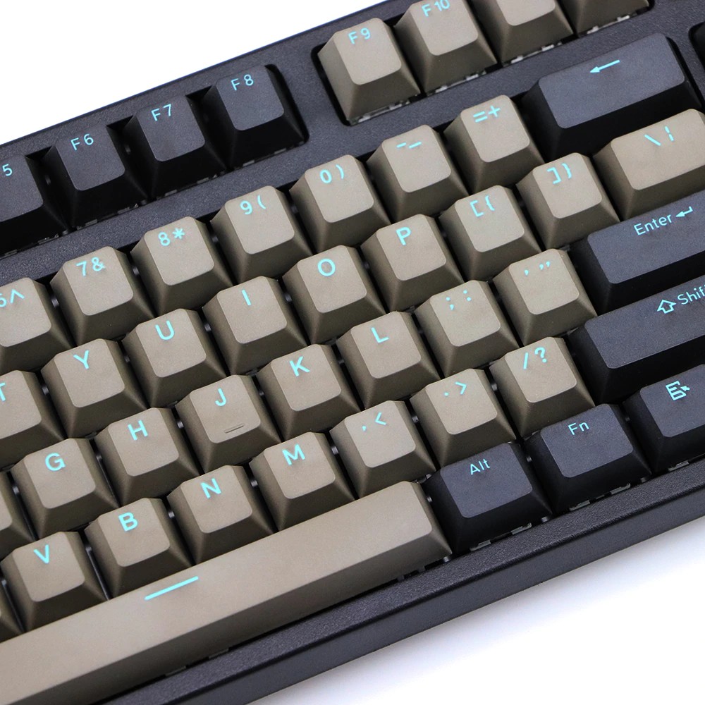 Jual Double Shot Pbt Keycap Black Gray Mixed Blue Word Dolch 108 87 Cherry Profile Keycaps For | Shopee Indonesia