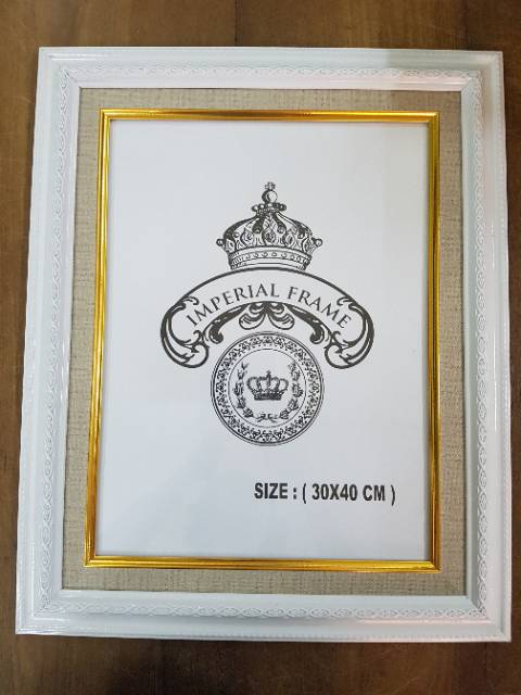 Jual 12R / 17R (30X40 Cm) Bingkai / Pigura / Frame Foto White Linen Spesial Murah | Shopee Indonesia