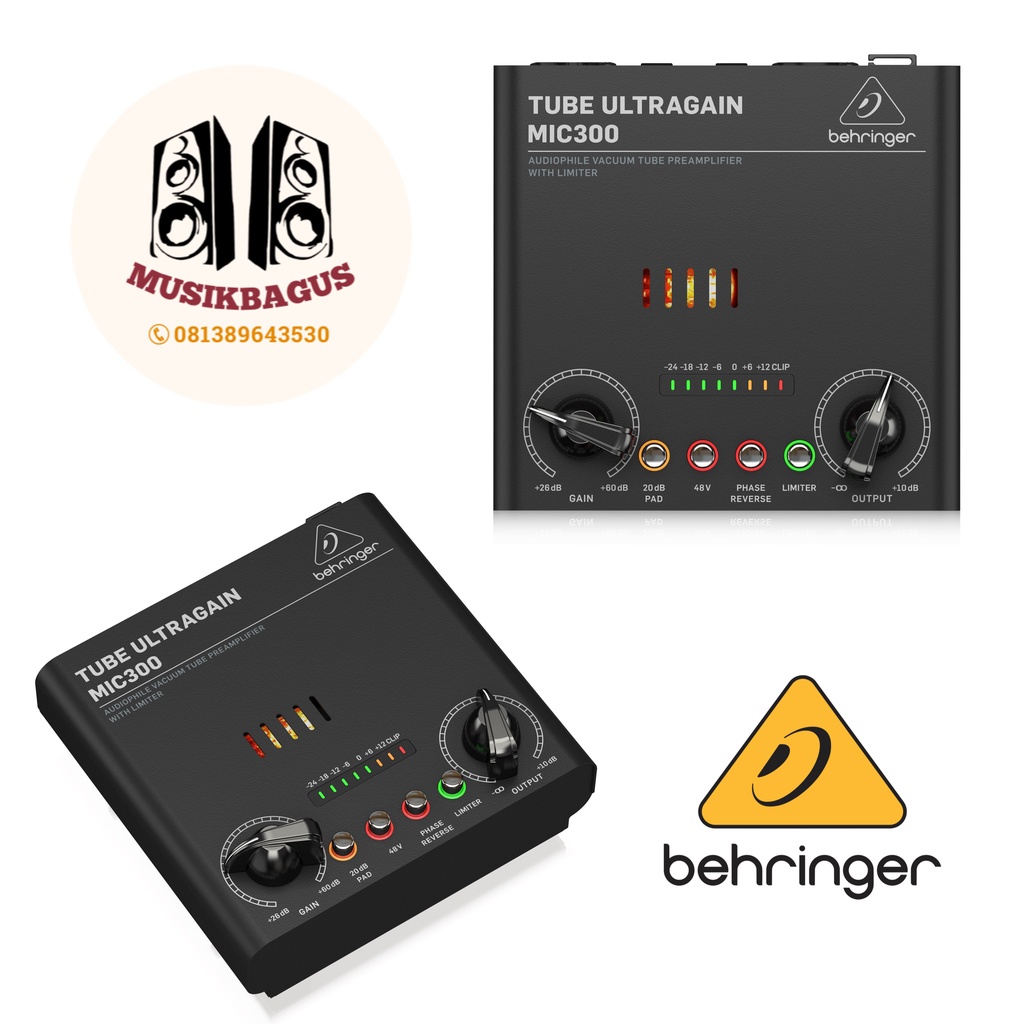 Jual BEHRINGER TUBE ULTRAGAIN MIC300 / MIC 300 / MIC300 Preamplifier