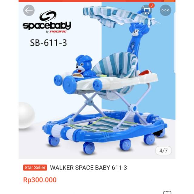 Promo new launching space baby walker ayun Shopee Indonesia