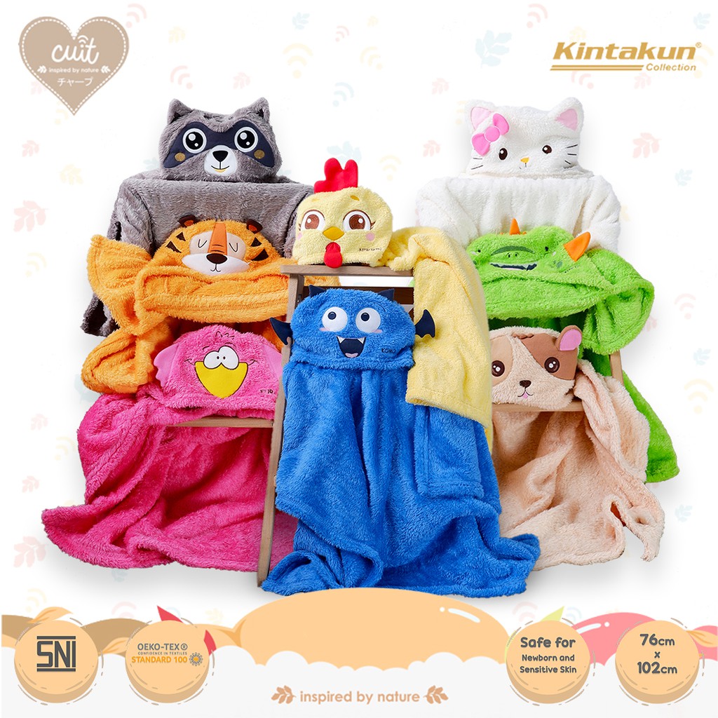 Jual Kintakun Baby Hooded Blanket / Selimut Free Set Cuit BabyWear