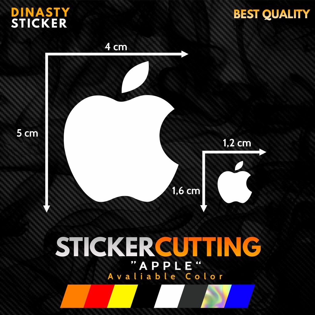 Jual STICKER STIKER CUTTING LOGO APPLE BESAR DAN KECIL LOGO IPHONE