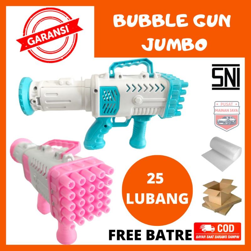 Jual Buble gun bubble gun pistol besar jumbo 25 lubang buble gun roket