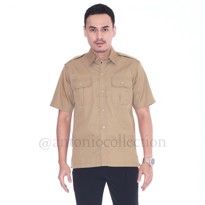 Jual Kemeja / Baju Pdh , Pns , Dinas , Pemda Coklat | Shopee Indonesia