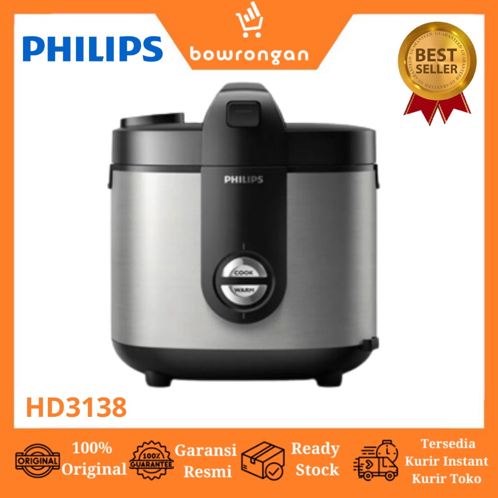 Jual PHILIPS Rice Cooker 2 L HD3138 Premium Plus Shopee Indonesia