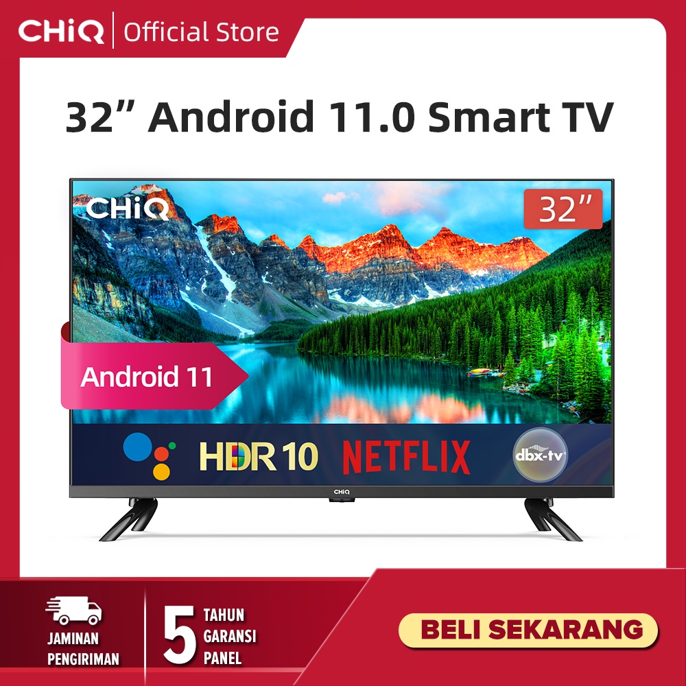 Jual Chiq 32 Inch Newest Android 11 Frameless Smart Tv Digital Led Tv (L32G7P) Indonesia|Shopee Indonesia