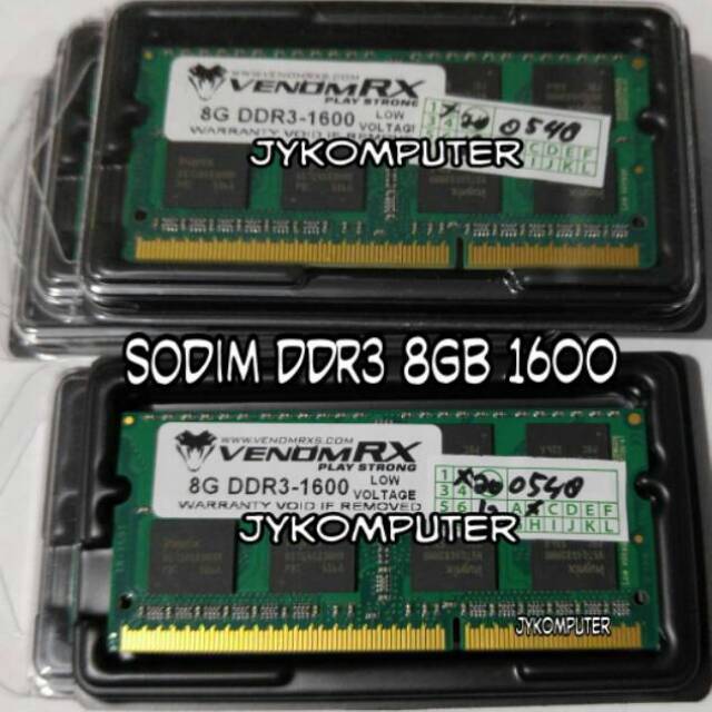 Jual Ram Laptop 8Gb Ddr3 Pc 12800 Sodimm Memory 8G Memori Sodim Pc3L 1600 Indonesia|Shopee Indonesia