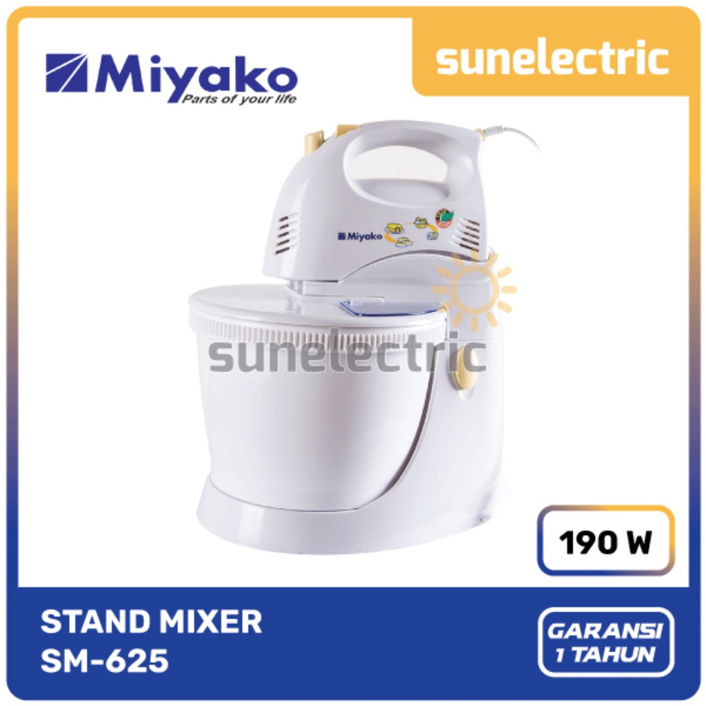 Jual Miyako SM625 Stand Mixer / Mixer Berdiri SM 625 / SM625 190 Watt