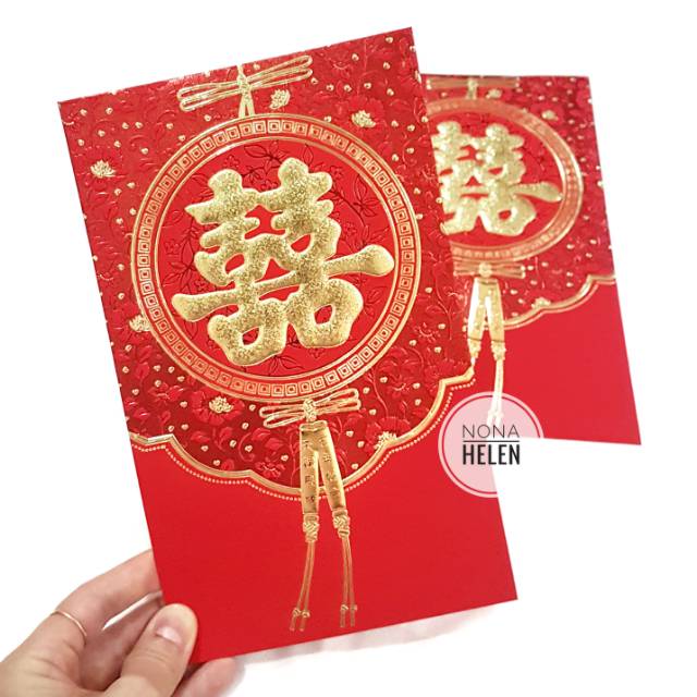 Angpao jumbo shuang xi wedding/amplop uang susu/uang lamar