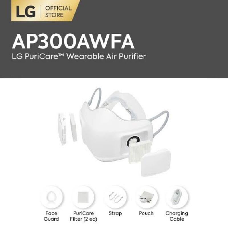 Jual Lg Puricare Wearable Air Purifier Ap300Awfa Mask Respirator