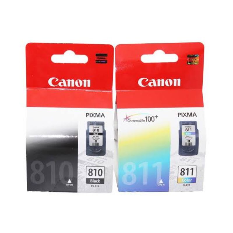 Jual tinta cartridge Canon 810 black + 811 color For Canon Pixma