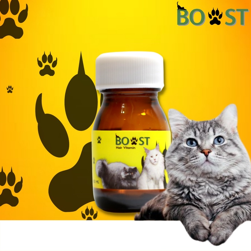 Jual BOOST CAT HAIR VITAMIN 30ML Melebatkan bulu kucing Indonesia