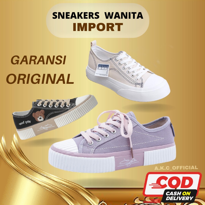 Jual AKC00SW301A Sepatu sneakers wanita import korea ori empuk dan