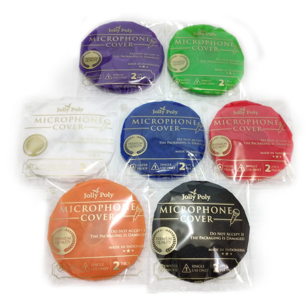 Jual Minimal Order 50pcs ! Jolly poly Cover microphone murah sarung mic