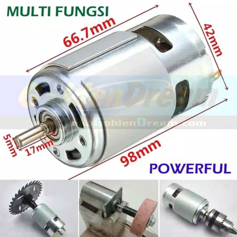 Motor DC 775 12v High Torsi Speed Dinamo Mesin Power Tools DIy Shopee Indonesia