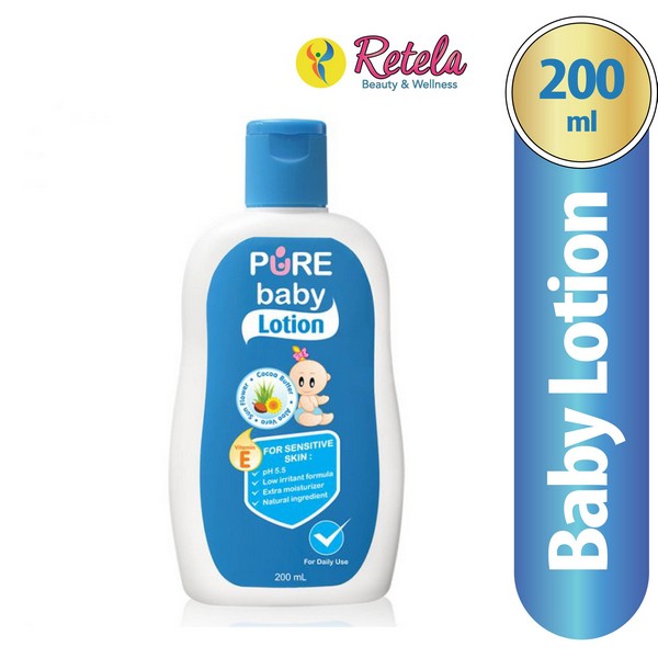 Jual Pure Baby Lotion 200Ml\Baby Lotion\Pelembap Bayi\Extract Aloe Vera