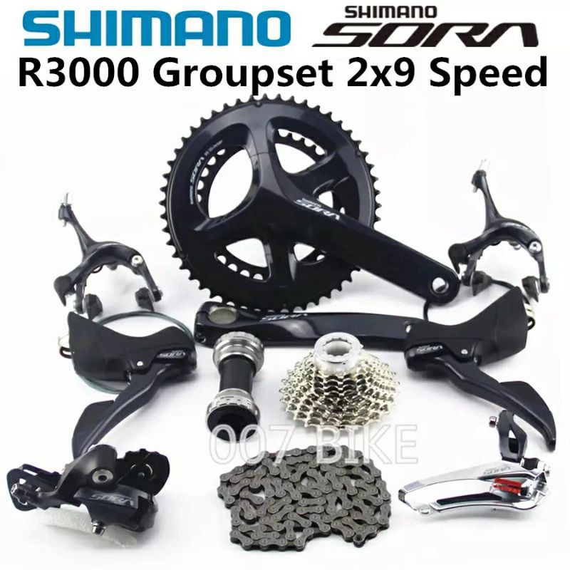 Jual Groupset Shimano Sora R3000 Sepeda Balap Roadbike Gravel | Shopee Indonesia