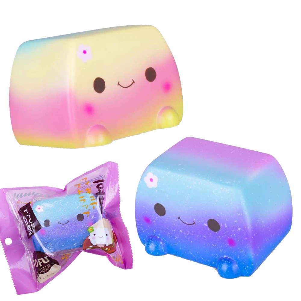Squishy TOFU ASLI ORI Vlampo Licensed SCENTED Galaxy and Rainbow Tofu Slow  Rising Squishy | Shopee Indonesia