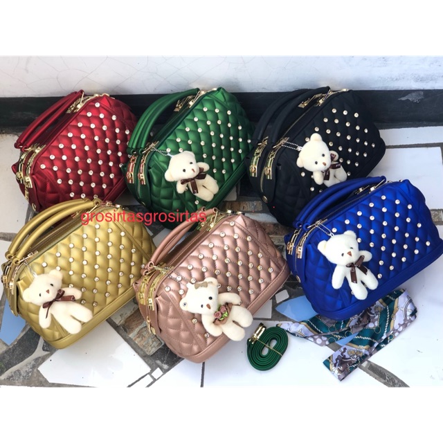 tas jelly doctor diamond medium uk 25cm free syal boneka tali 1 Shopee Indonesia