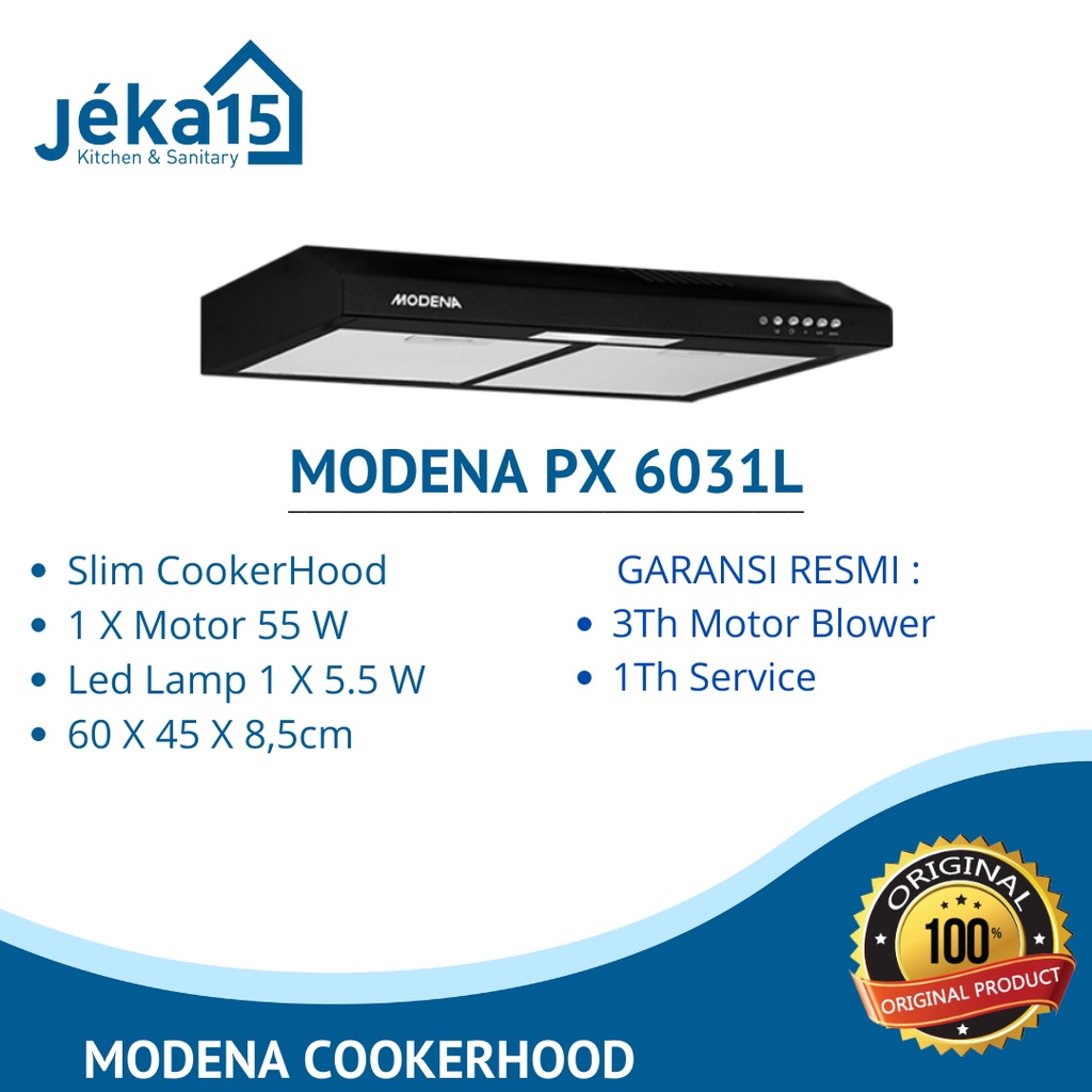 Jual COOKER HOOD FILTREX MODENA PX 6031 L PENYEDOT ASAP TANPA CEROBONG