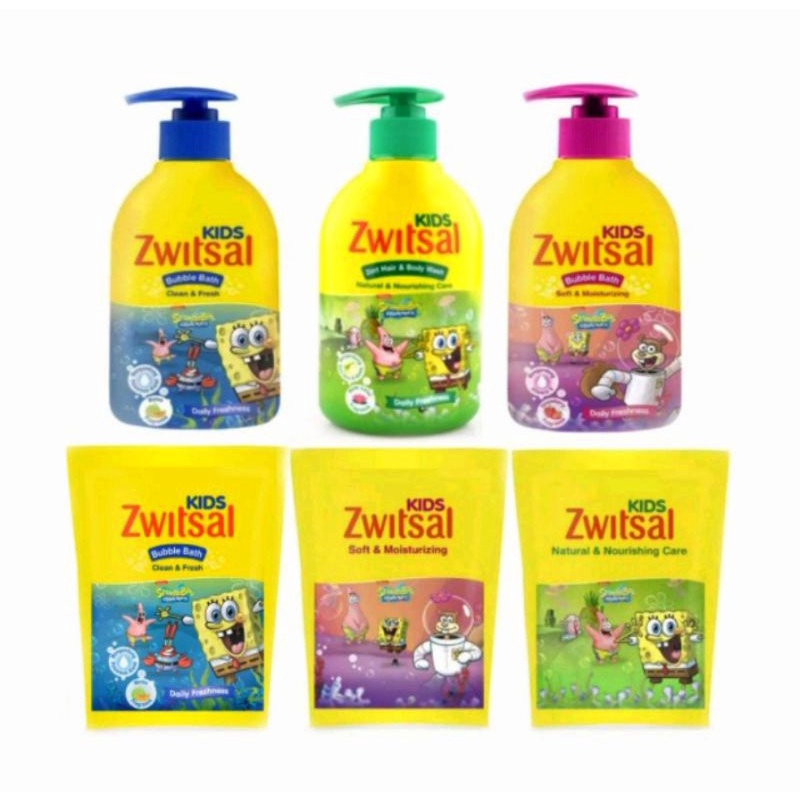 Jual Zwitsal Kids Hair & Body Wash Baby Bath Clean & Fresh Pump 280