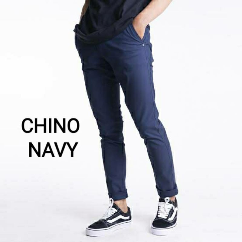 CELANA PANJANG CHINO PRIA SLIMFIT NAVY Shopee Indonesia