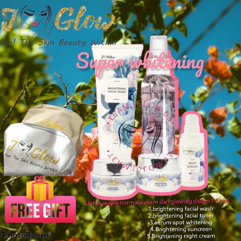 JGLOW SKINCARE PAKET SUPER WHITENING/JGLOW PERAWATAN WAJAH/JGLOW AMAN