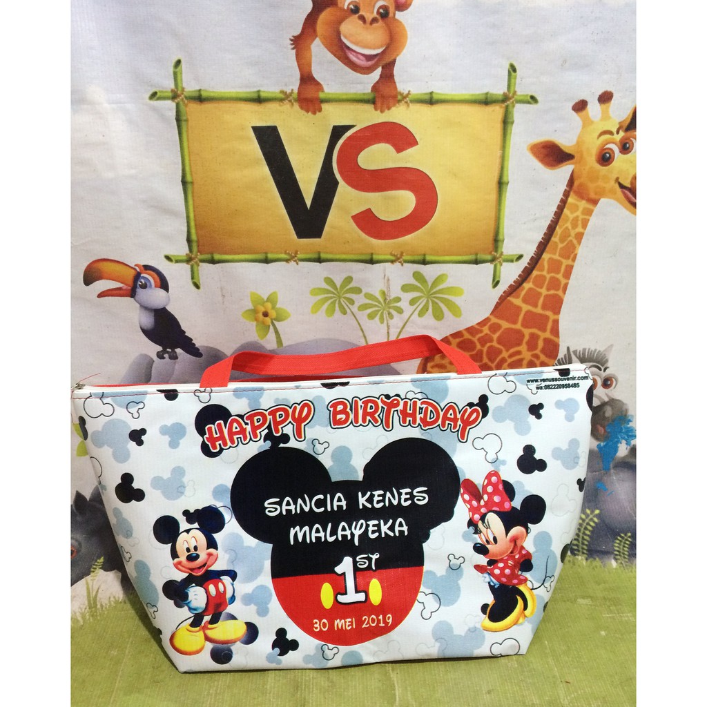 Tas Ultah Jinjing Resleting Mickey Mouse Shopee Indonesia