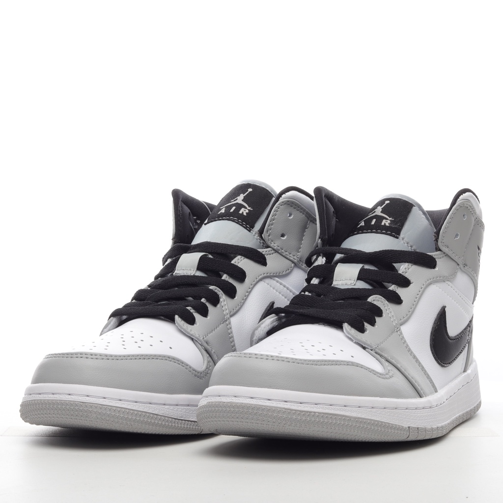 Jual Nike Air Jordan 1 Mid Light Smoke Grey Original 100% Bnib | Shopee Indonesia