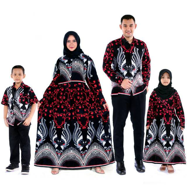 Couple Batik Keluarga Sarimbit Gamis Family Set Shopee Indonesia