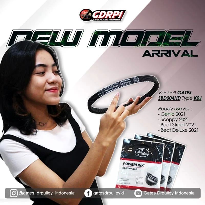 Jual VANBELT VBELT RACING GATES BEAT DELUXE GENIO SCOOPY 2021 UP BEAT