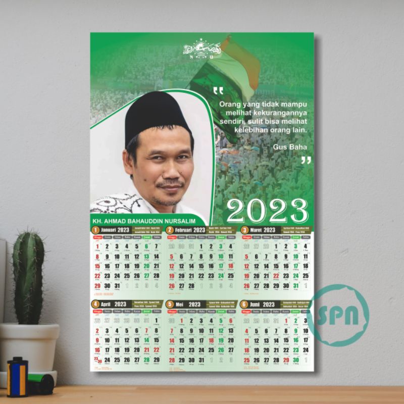 Jual Spn Center - Kalender 2023 Dinding Ulama' Nu Mbah Moen Gus Baha Non Custom Murah Indonesia|Shopee Indonesia