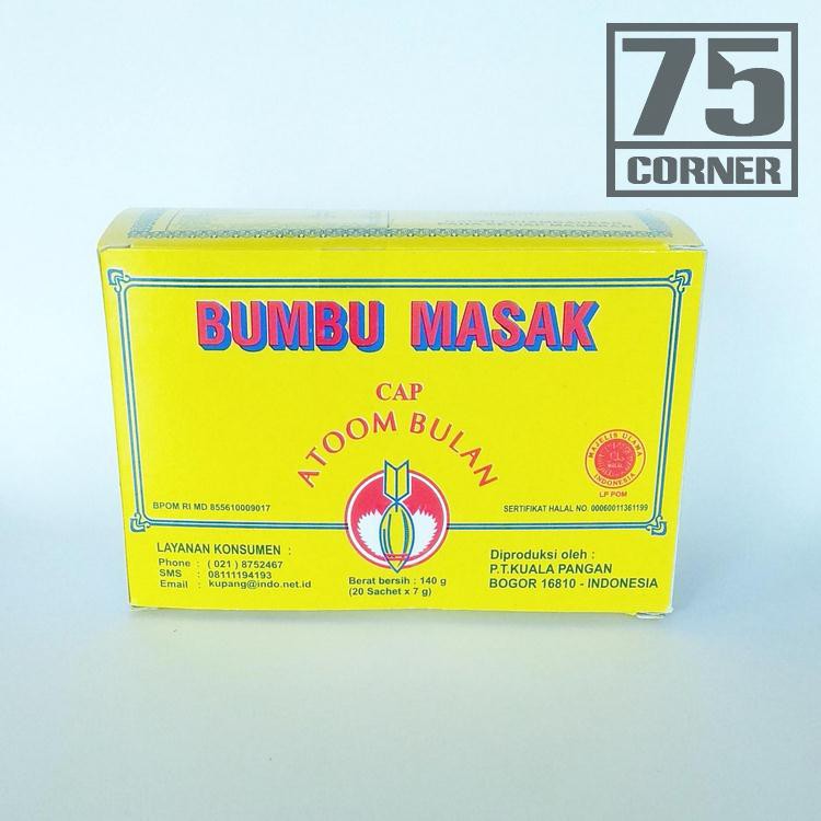 Bumbu Atoom Bulan Box 20 pcs 7 Gram Bubuk Atom Tabur Ayam Bawang Halal