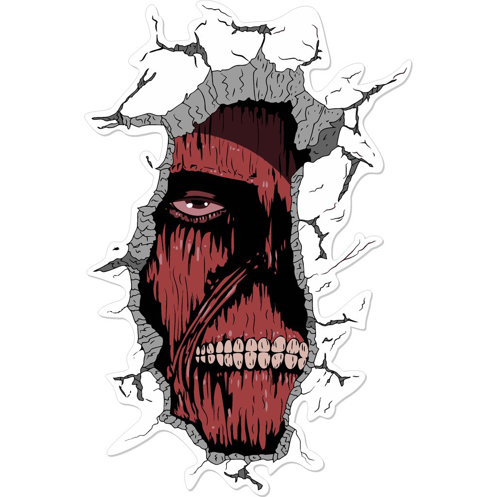 Jual STICKER DECO ATTACK ON TITAN SHINKEGI NO KYOJIN WALL TITAN STIKER