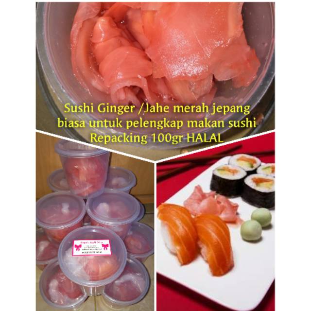 Jual Red ginger 100ml gari jahe merah jepang jahe sushi halal acar jahe  manisan buah Indonesia|Shopee Indonesia