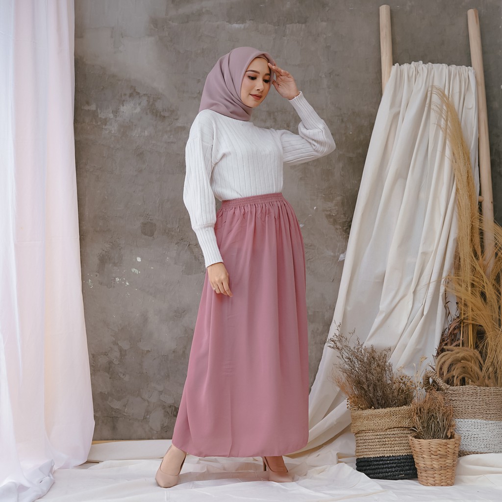 Laamia Real Pict Rok Wolfis Premium/Rok basic wolfis premium/Rok Wolfis murah Shopee Indonesia