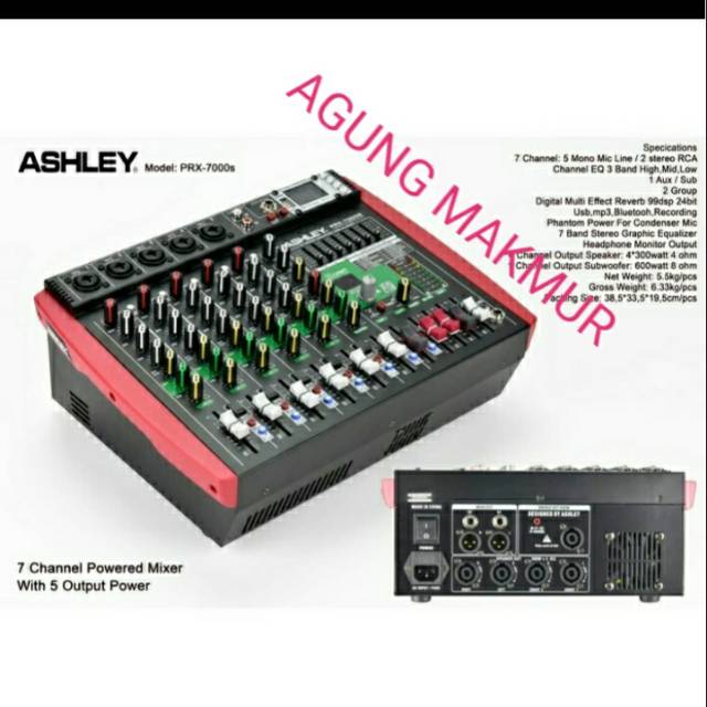 Jual Power Mixer Ashley Prx7000S Plus Subwoofer Shopee Indonesia