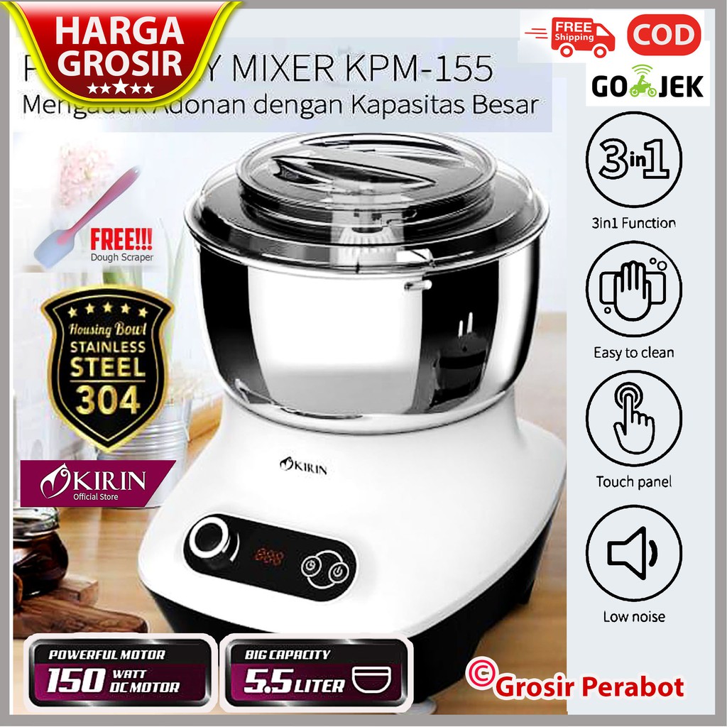 Jual MIXER ROTI KUE KAPASITAS BESAR 5 .5 L MIXER KIRIN KPM