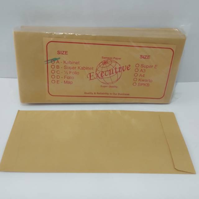 Jual Amplop Coklat Packing Executive Polos Tebal Ukuran Kabinet Isi 100 Lembar (11 X 24 Cm) | Shopee Indonesia